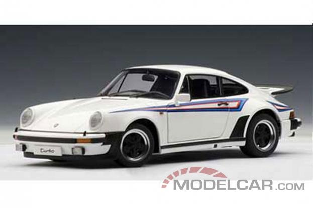 AUTOart Porsche 911 3.0 Turbo 1975 White with Martini Stripes 77972