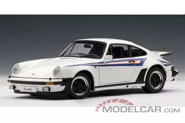 AUTOart Porsche 911 3.0 Turbo 1975 White with Martini Stripes 1:18 77972
