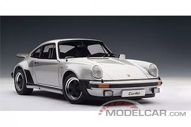 AUTOart Porsche 911 930 Turbo 3.0 1975 silver Turbo Stripes 1:18 77971