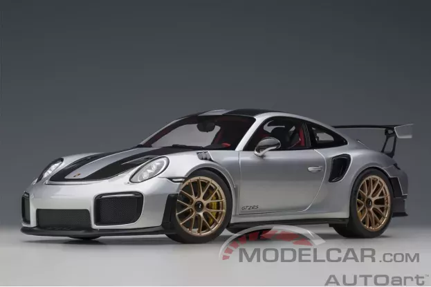 AUTOart Porsche 911 991.2 GT2 RS Weissach Package GT Silver 1:18 78174