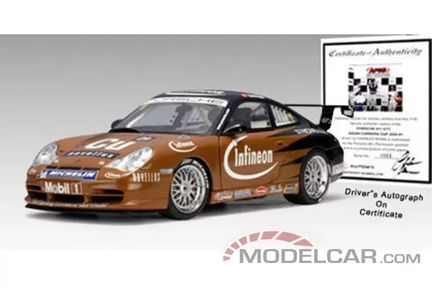 AUTOart Porsche 911 996 GT3R 2004 Asian Carrera Cup Charles Kwan 1 Driver Edition 1:18 80487A
