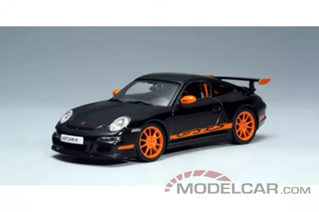 AUTOart Porsche 911 997 GT3 RS Black with Orange Stripes 1:43 57913