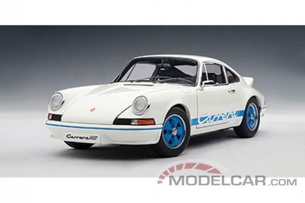 AUTOart Porsche 911 Carrera RS 2.7 1973 White with Blue Stripes 78052