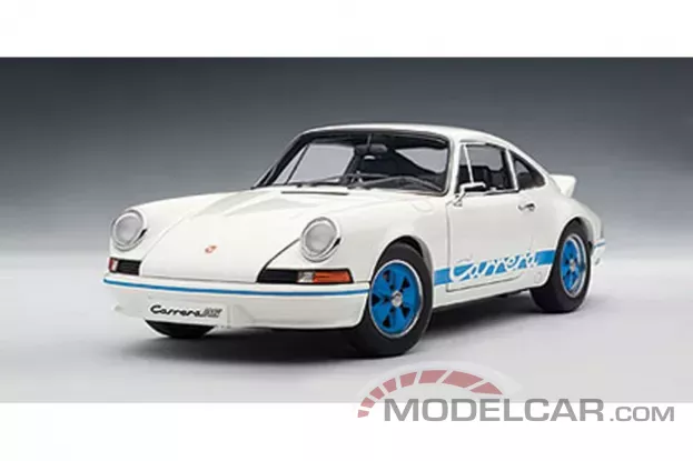 AUTOart Porsche 911 Carrera RS 2.7 1973 White with Blue Stripes 1:18 78052