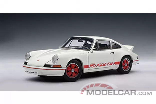 AUTOart Porsche 911 Carrera RS 2.7 1973 White with Red Stripes 1:18 78051
