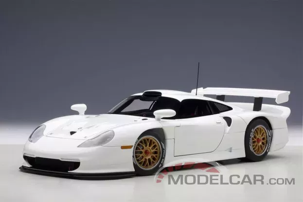 AUTOart Porsche 911 GT1 Plain Body Version 1997 White 1:18 89771