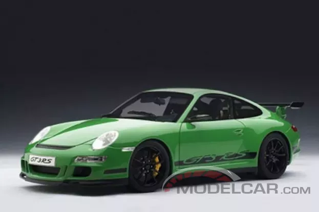 AUTOart Porsche 911 GT3 RS 997 2006 Green with Black Stripes 1:12 12118