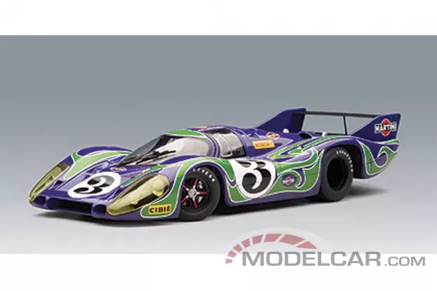 AUTOart Porsche 917 Long Tail Le Mans Hippie Larrousse Kauhsen 3 2nd Position 1:18 87075