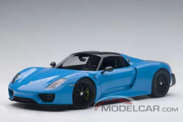 AUTOart Porsche 918 Spyder Weissach Package Riviera Blue 1:18 77924