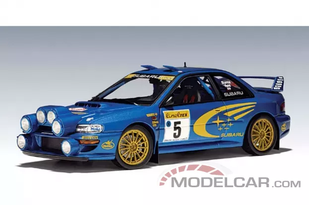 AUTOart Subaru Impreza WRC 1999 R. Burns R.Reid 5 Rally Monte Carlo Night Race Version 1:18 89994