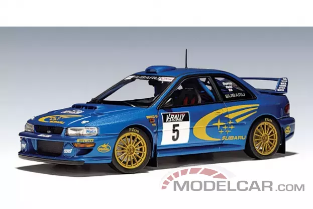 AUTOart Subaru Impreza WRC 1999 R. Burns R.Reid 5 V-Rally France 1:18 89993