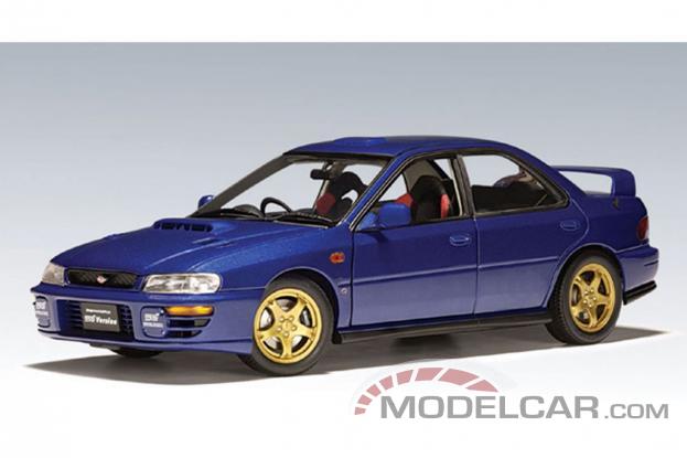 Autoart Subaru Impreza WRX 4 door أزرق