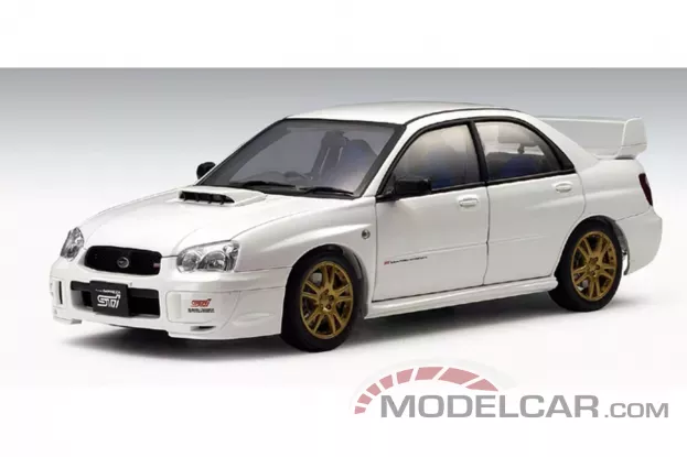 AUTOart Subaru Impreza WRX Sti 2003 White 1:18 78662