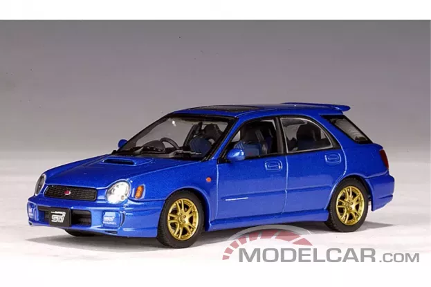 AUTOart Subaru New Age Impreza WRX Wagon Sti 2001 Blue 1:43 58631