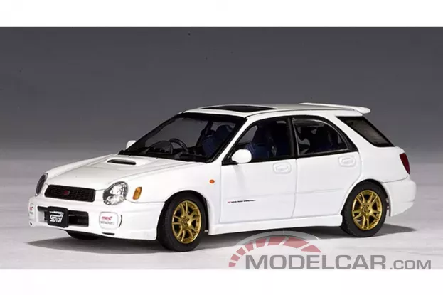 AUTOart Subaru New Age Impreza WRX Wagon Sti 2001 White 1:43 58633