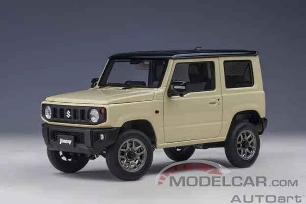 AUTOart Suzuki Jimny JB64 Chiffon Ivory Metallic with Black roof 1:18 78500