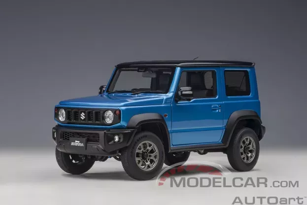 AUTOart Suzuki Jimny Sierra JB74 Brisk Blue with Black roof 1:18 78507
