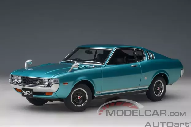 AUTOart Toyota Celica Liftback 2000GT RA25 1973 Turquoise Blue Metallic 1:18 78767