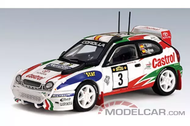 AUTOart Toyota Corolla WRC E11 1999 C.Sainz L.Moya 03 Safari Rally Kenya 1:43 69982