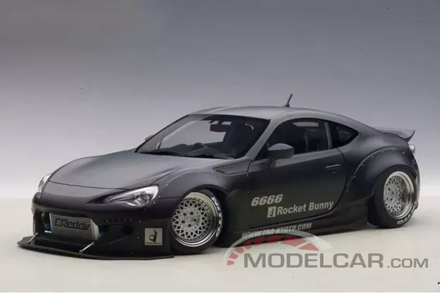 AUTOart Toyota GT86 Rocket Bunny Matt Black with Black Wheels 1:18 78755