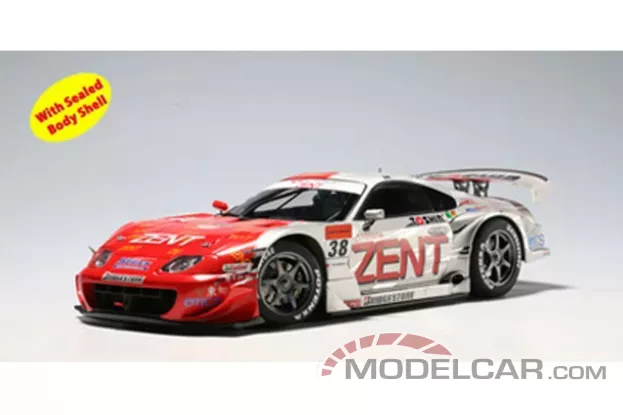 AUTOart Toyota Supra Super GT A80 2005 Zent Cerumo Supra 38 Late Version Yuji Tachikawa Toranosuke Takagi 1:18 80517