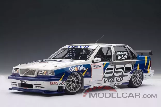 AUTOart Volvo 850 Sedan BTCC 1995 Presentation Car Rydell Harvey 1:18 89596