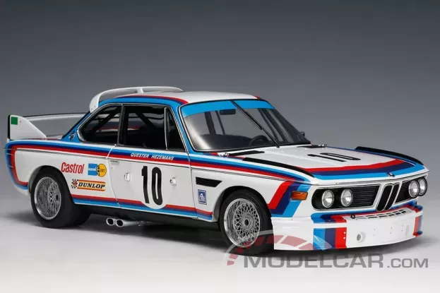 Autoart BMW 3.0 CSL e9 1973 Spa Winner Quester Hezemans 10 1:18 87346