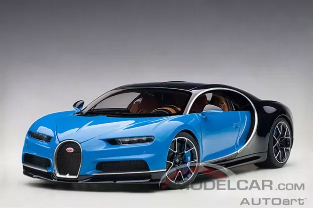 Autoart Bugatti Chiron 2017 French Racing Blue Atlantic Blue 1:18 70993