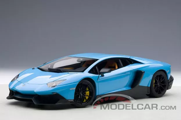 Autoart Lamborghini Aventador LP720-4 50th Anniversary Edition 2013 Blu Cepheus Blue 1:18 74682
