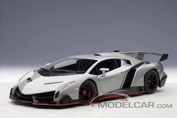 Autoart Lamborghini Veneno 2013 Geneva Showcar Metalluro Metallic Grey 1:18 74506