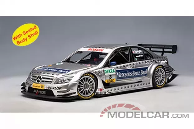 Autoart Mercedes-Benz C-Class DTM W204 2007 nr. 3 Spengler silver 1:18 80830