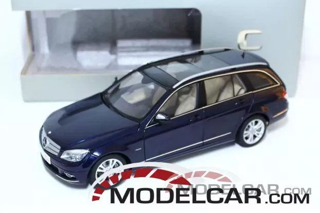 Autoart Mercedes-Benz C-Class Avantgarde wagon S204 Tanzanite Blue dealer edition 1:18 B66962352