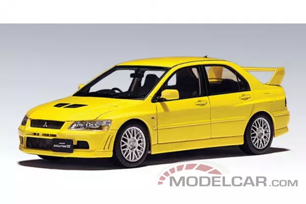 Autoart Mitsubishi Lancer Evolution 7 street car yellow 1:18 77161