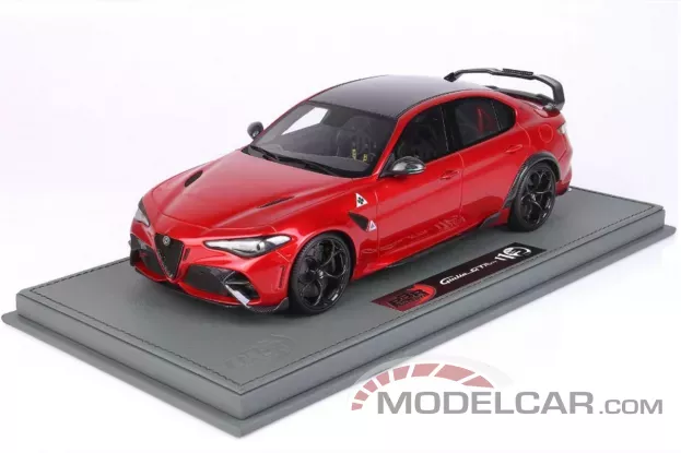 BBR Alfa Romeo Giulia GTAM Rosso GTA Black Seat Belts And Black Brakes 1:18 BBRC1852-21B