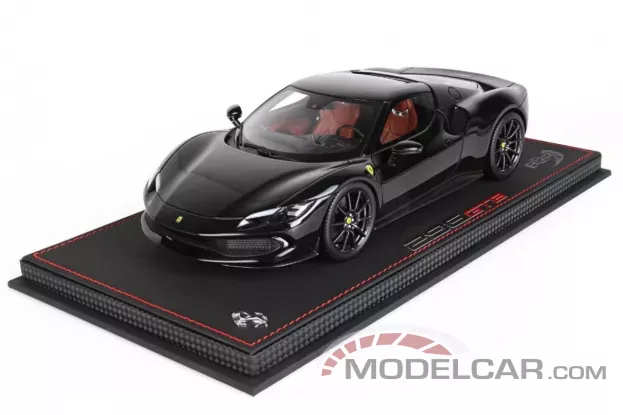 BBR Ferrari 296 GTB Black 1250 Gloss 1:18 P18210E2