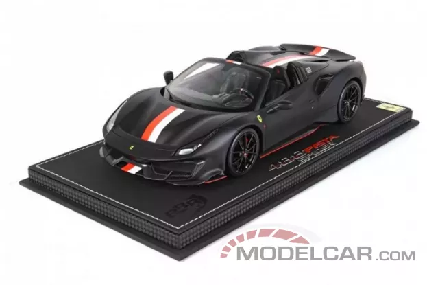 BBR Ferrari 488 Pista Spider Charles Leclerc Matt Black 1:18 P18162CL