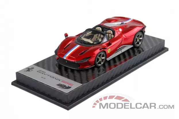 BBR Ferrari Daytona SP3 Serie Icona Rosso Fuoco French Stripe 1:43 BBRC267ST