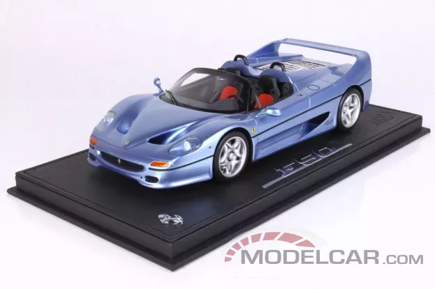 BBR Ferrari F50 Coupe 1995 Spider Version California Light Blue Metallic 1:18 P18190G