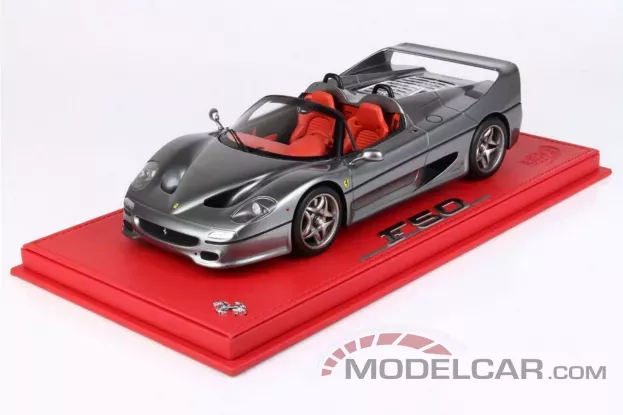 BBR Ferrari F50 Coupe 1995 Spider Version Metallic Iron Grey 1:18 P18190H