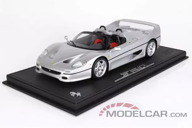 BBR Ferrari F50 Coupe 1995 Spider Version Metallic Silver Nurburgring 1:18 P18190E