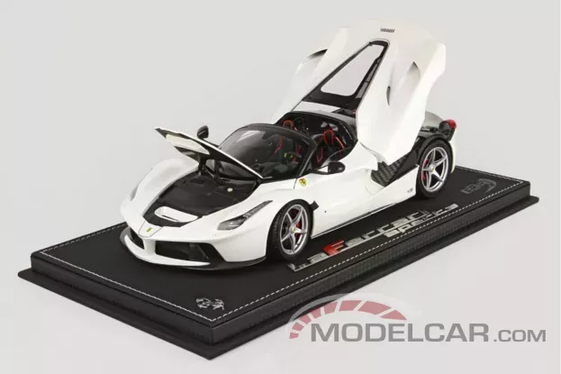 BBR Ferrari LaFerrari Aperta Metallic Italian White 1:18 BBR182233DIE