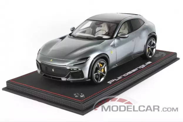 BBR Ferrari Purosangue Panoramic Roof Titanium Grey 1:18 P18231A