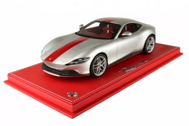 BBR Ferrari Roma Anniversary Sanusilver Matt Silver 1:18 P18185CHI