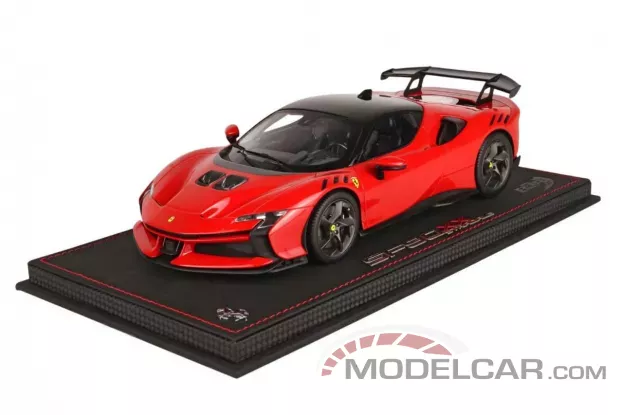 BBR Ferrari SF90 XX Stradale Red Corsa 322 And Black 1:18 P18237C