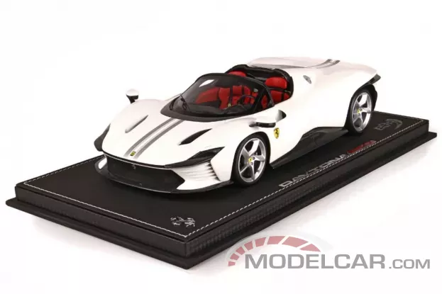 BBR Ferrari SP3 Daytona Icona Series Matt Metallic Italian White 1:18 P18214B