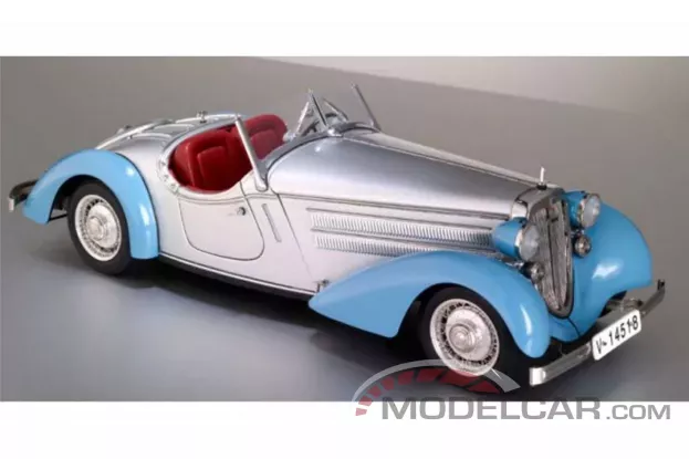 CMC Audi 225 Front Roadster 1935 Silver Blue 1:18 M-075B