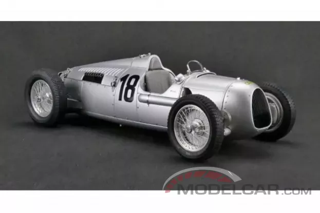 CMC Auto Union Type C 18 Eifel Race 1936 Silver 1:18 M-161