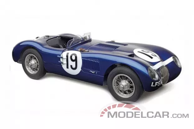 CMC Jaguar C-Type 1954 Goodwood Members meeting Ecurie Ecosse 19 Jimmy Stuart Blue 1:18 M-192
