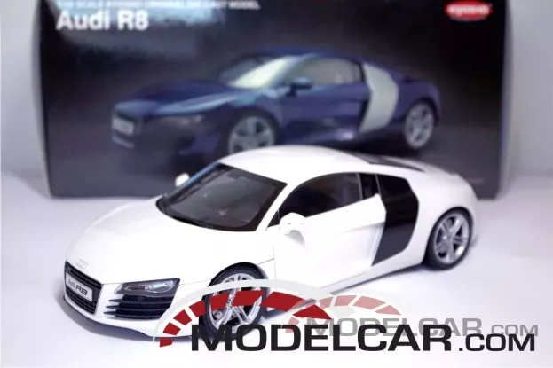 Kyosho Audi R8 4.2 FSI V8 2007 white 1:18 09213W