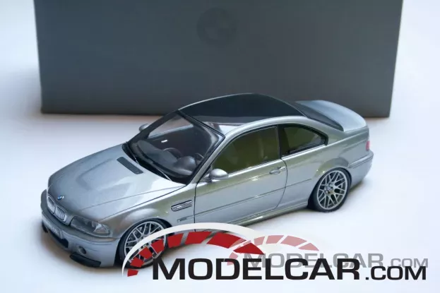 Kyosho BMW M3 CSL e46 Steel Grey Metallic dealer edition 1:18 80430302734